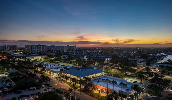 Sunset from Floor to Ceiling Windows