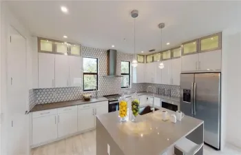 White Kitchen with gray counter option