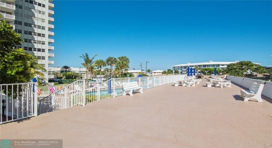 Vast pool deck perfect for: tanning, barbecuing and entertaining guests.