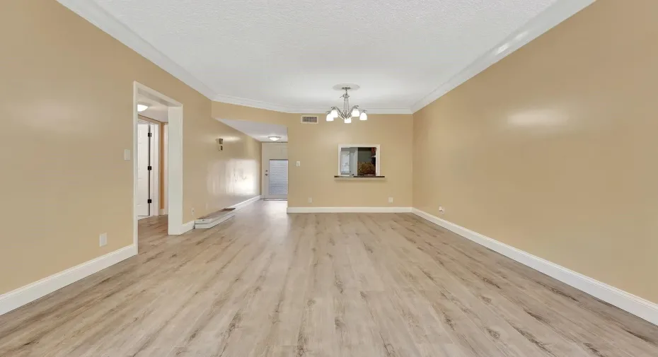 Luxury Vinyl Floor and Crown Molding