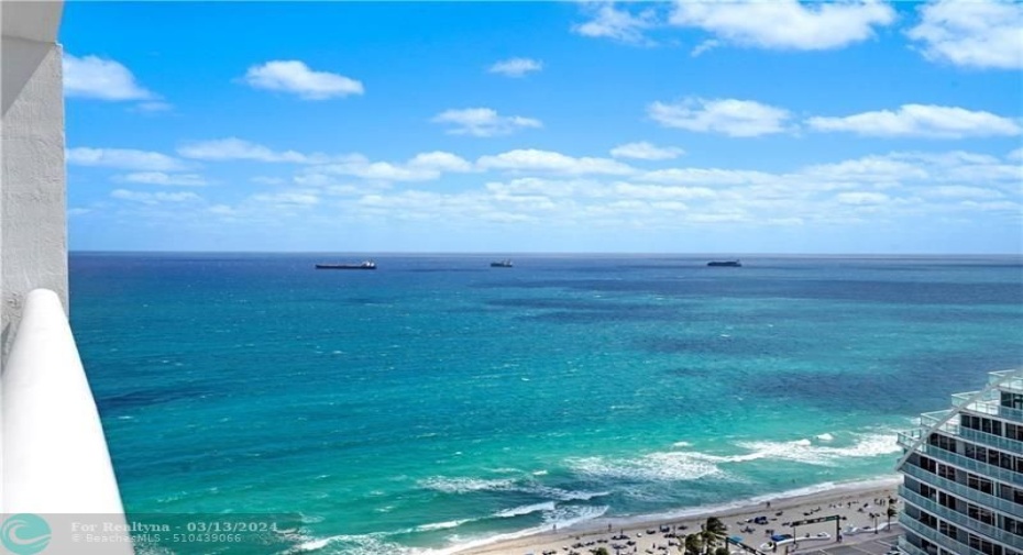 Views of the Atlantic Ocean from your Master Bedroom private balcony.