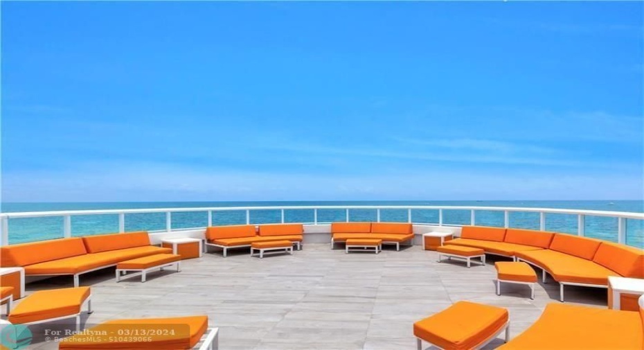 Q Club Sun Deck overlooking the Atlantic Ocean