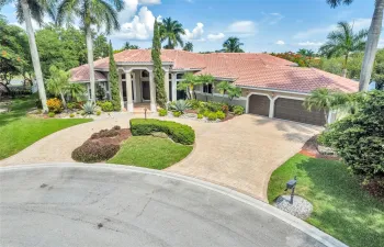 Front of house-circular driveway