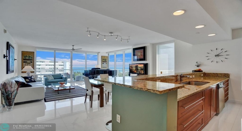 Open Kitchen w/Ocean views