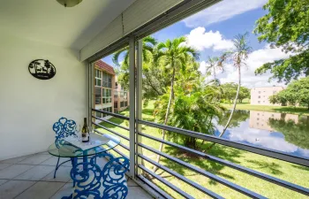 Lake views from the screened balcony.