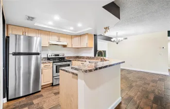 Open Kitchen with SS Appliances