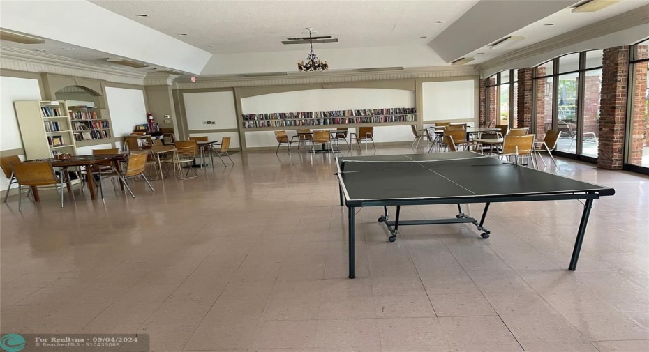 Pool table and library