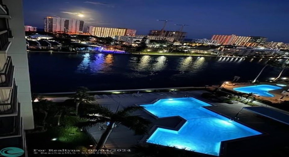 Evening view of your resort style heated pool