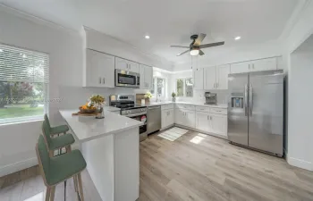 virtually staged kitchen