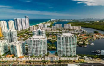 Bigger View of the condo from a Drone