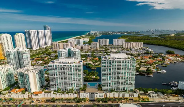 Bigger View of the condo from a Drone