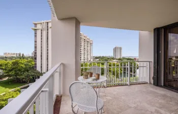 Wrap-around Balcony with Garden & Bay Views