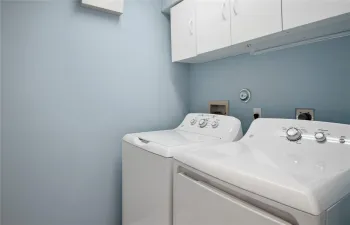 Newer washer/dryer in laundry room