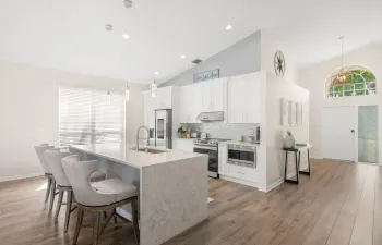 Beautifully renovated kitchen with huge island