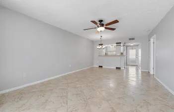 Living and dining room.