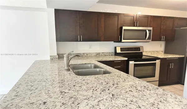 Granite countertops.