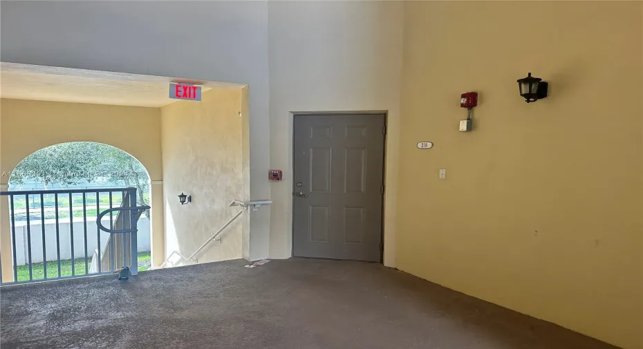 Unit door on second floor