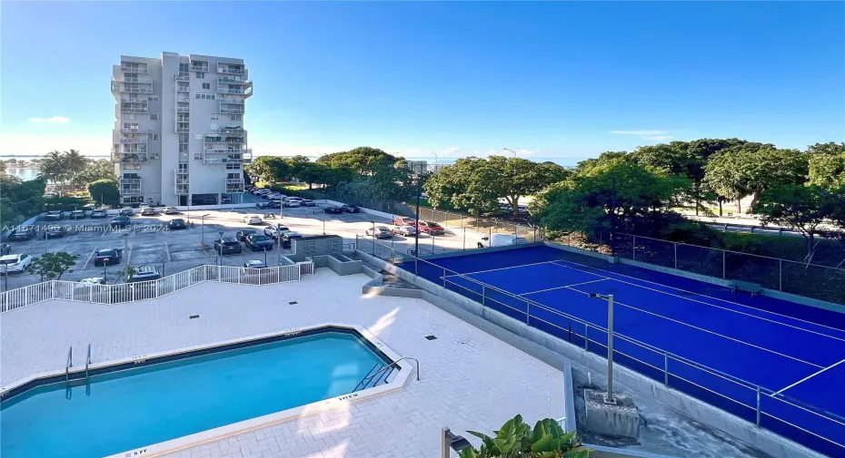 Swimming Pool and Tennis Court - View from Unit