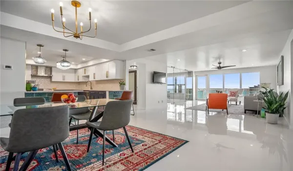 Dining area with ocean views