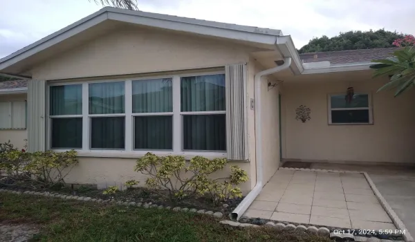 Shutters on entire unit and PATIO IN FRONT