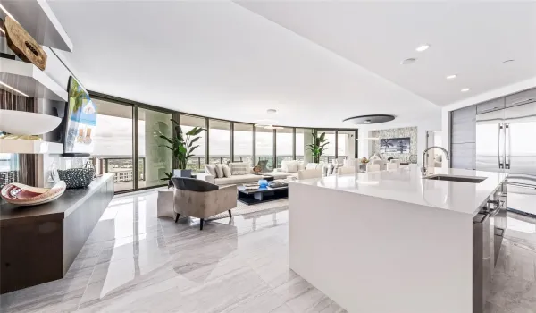 Incredible sweeping city, river, park & sunset views in this open flow condo