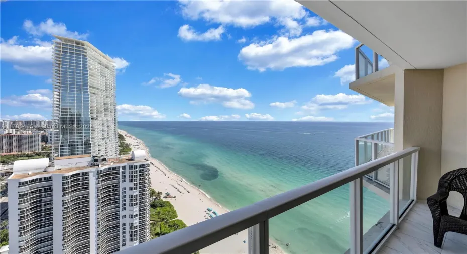 View from unit which has connecting balconies