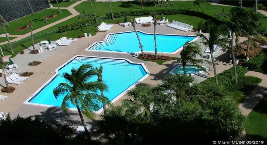 Aerial View of Pools (1 Heated)