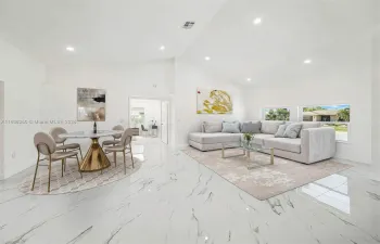 Living and dining room stage