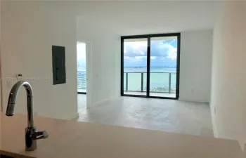 Water view from Kitchen and living room.