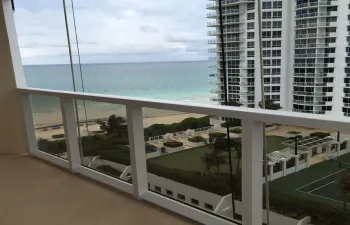 Ocean view from the dining room. Wraparound balcony