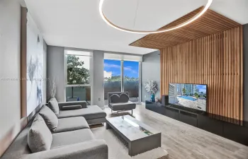 vifrtually staged, this is a GREATliving area with a wonderful balcony