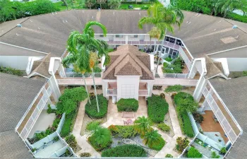 Aerial view of the courtyards!