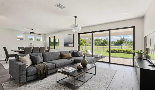 Virtually Staged Great Room/Living Room