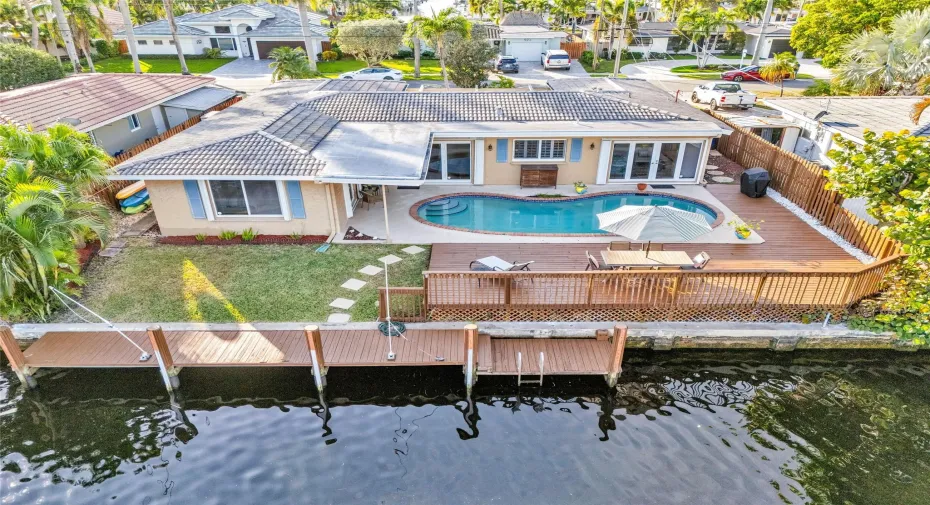 Aerial waterfront view