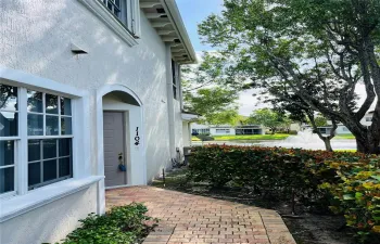 Private walkway to front door