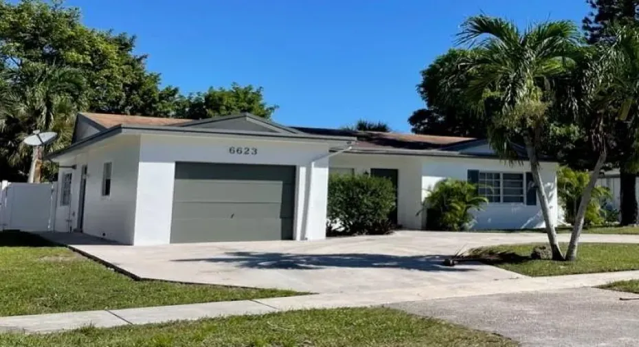 Garage and driveway