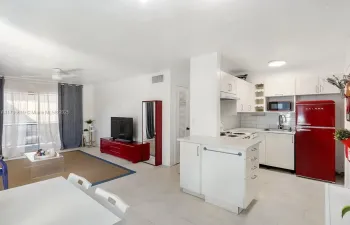 Open space living and dining area