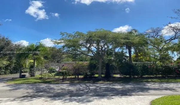 Front view of fenced propety