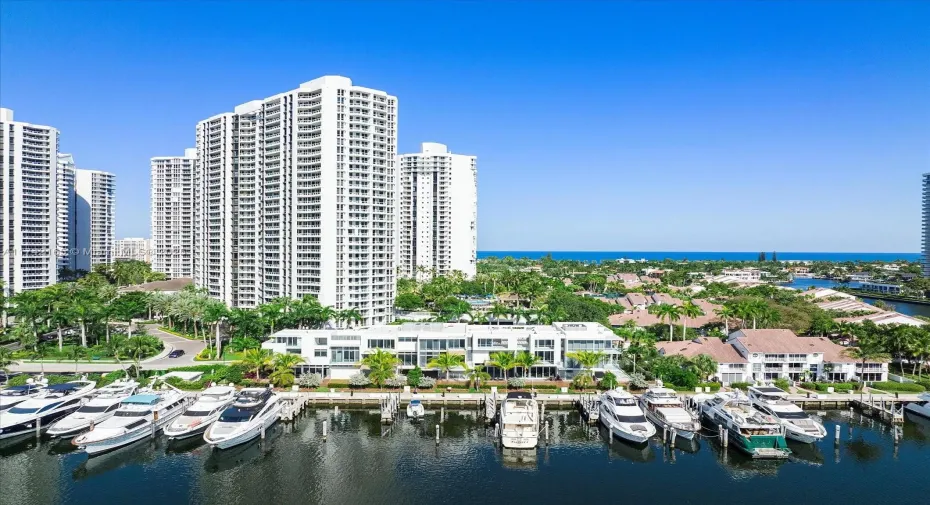 back of townhome located directly on Loggerhead Marina