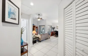 Foyer with coat closet