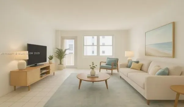 Living area virtually staged