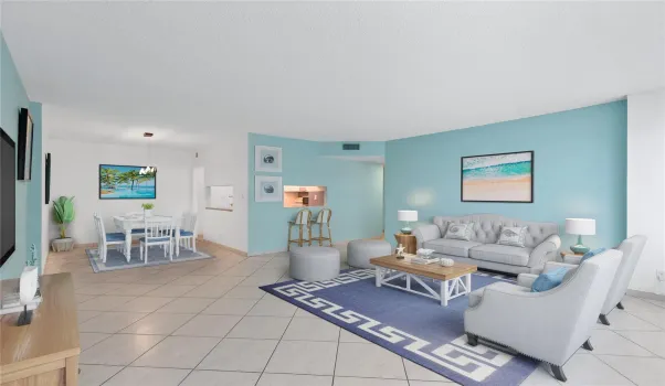 Virtually staged - living and dining rooms