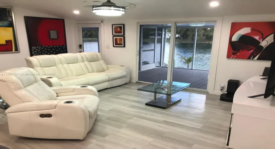 Lake view from Living Room