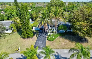 Arial view of property