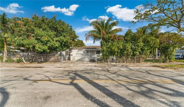 Backyard view with open area.