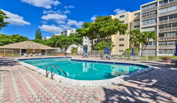 UNIT BALCONY IS FACING THE POOL AREA