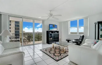 Living room with Southwest view