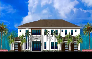 Elevation of proposed new build. Permits pending from City of Lighthouse Pt.