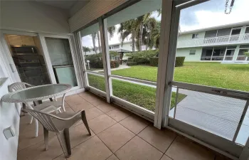 Spacious enclosed patio