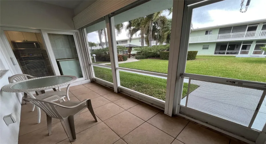 Spacious enclosed patio